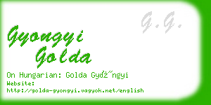 gyongyi golda business card